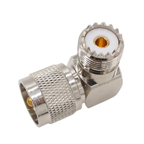 Adaptadores ángulo derecho UHF PL259 a SO239, pack 2 miniatura 4