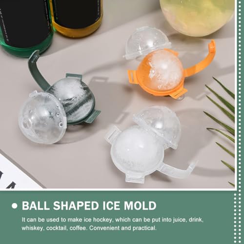 Molde para hielo esférico reutilizable color naranja miniatura 3