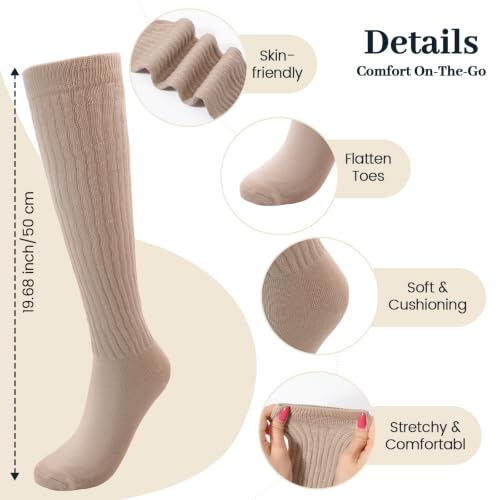 Image of Pleneal Slouchy Socks for Women Scrunch Sock Knit Chunky Crew Boot Socks