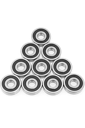Image of Sutaible for- Ceiling fan 6201-6202 bearing 2 pc Pre-Lubricated Steel Radial Balls With Double Rubber Sealed Bearings