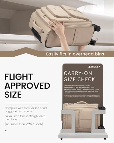 LOVEVOOK Carry On Luggage 22x14x9 Airline Approved, 22 Inch Softside Suitcases with Spinner Wheels, Lightweight Carry-on Suitcase with TSA Lock for Women Men, Large Luggage for Travel Business Trip - Image 5
