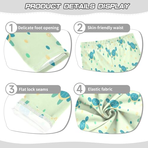Toddler Girls Leggings Printed Yoga Pants Leggings Blue Turtle for Kids3