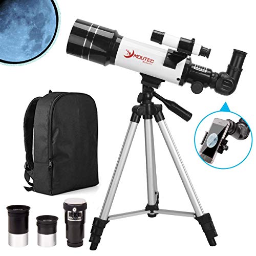 MOUTEC Telescope for Kids and Beginners with Backpack Smartphone Adapter, Portable 70mm Refractor