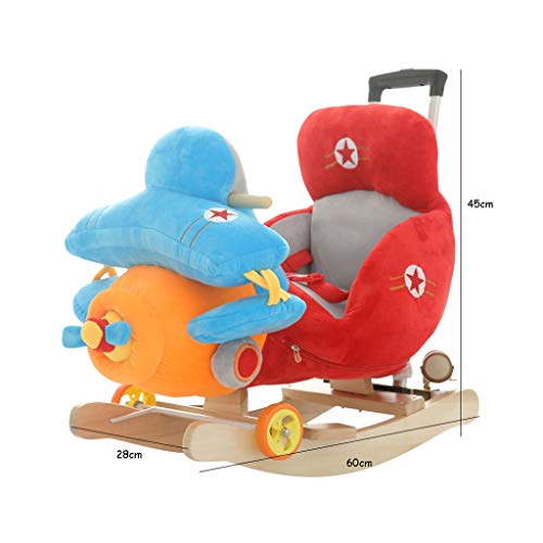 Schaukelpferd QIQIDEDIAN Frühkindliche Bildung Baby Spielzeug Massivholz Pferd Musik Dual-Use-Schaukelstuhl Schaukel… – Bild 7