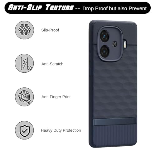 Image of Shockproof Case for iQOO Neo 10R 5G | Full Camera Protection | TPU Flexible Back Cover for iQOO Neo 10R 5G (Steel Blue)