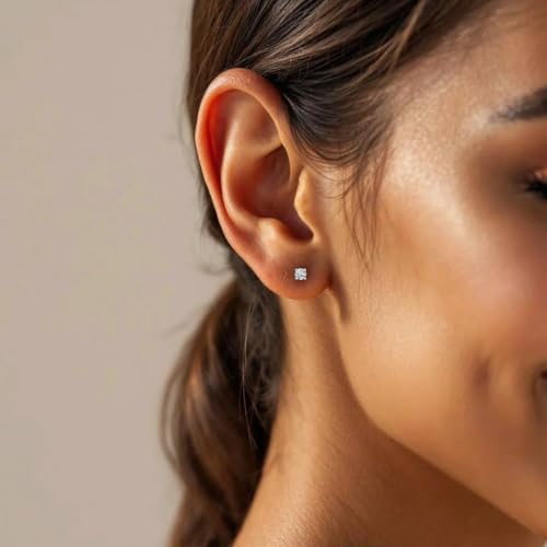 1/10 Carat Diamond Stud Earrings in 10K Gold4