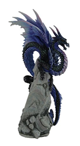 Estatua Dragón Azul Pintada a Mano de Andrew Bill miniatura 2
