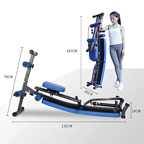 Image of Foldable Rowing Machines Rowing Machine Foldable Exercise Rowing Machine for Home Rowing Bench Abdominal Fitness Equipment 12 Resistance Adjustment Double Track Maximum Load 200kg for Home