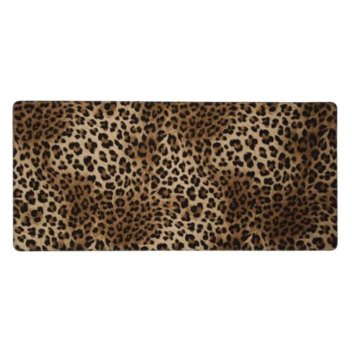Tapis de souris grand format imprimé léopard pour votre bureau de télétravail
