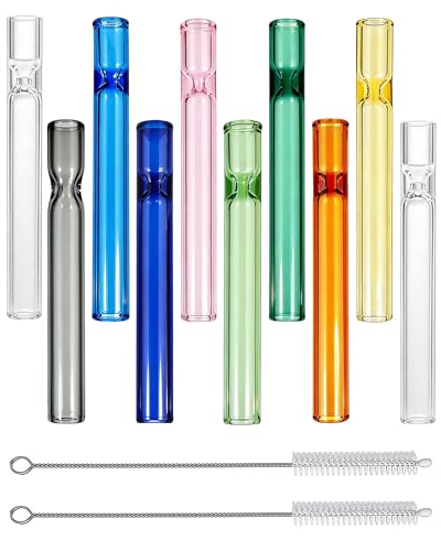 Image of 10 Pcs Borosilicate Glass Tubes 4 Inch (10 cm), Thick Glass Blowing Tubes, 2mm Wall Heat Resistant for Lab Experiments DIY Projects Industrial Use, Acid Alkali Resistant, Multicolor