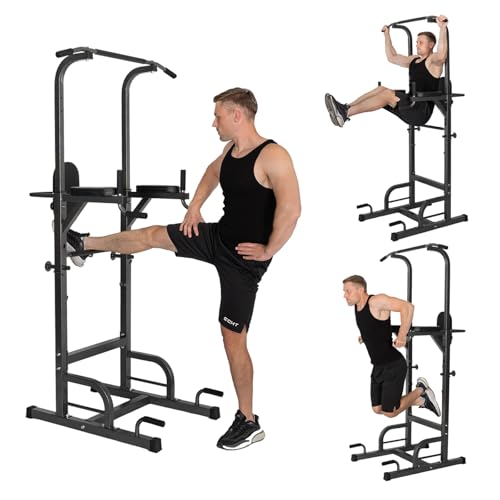 Estación de Fondos,Maquina Dominadas Multifuncional Barra de Dominadas Gimnasio en Casa for Pull Up& Dip Training,Rack MusculaciónMax 150 kg