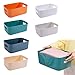 6 sztuk pojemników do przechowywania żywności do spiżarni | Kolorowe pojemniki do przechowywania z uchwytami do kuchni | Przenośne kosze do przechowywania z uchwytem do spiżarni, szafek, Aant-pl