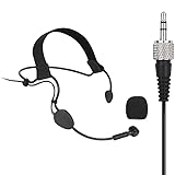 Generic Replacement ME3-II Cardioid Headworn Headset Microphone for Sennheiser EW-D ME3 SET Bodypack Microphone System with 3.5mm Connector, Condenser, Black Unidirectional Comes with windscreen