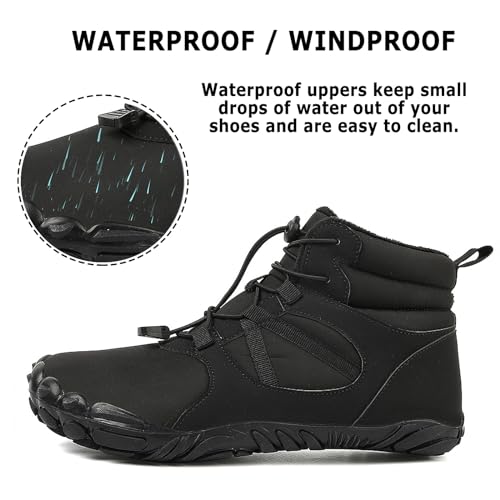 Barefoot Shoes Mens Womens Winter Warm Wide Toe Box Minimalist Zero Drop Outdoor Sole High-top Walking Shoes Snow Boots3