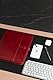 Leather Pad Folio, Executive Folio A4, Echtes Leder Portfolio, Professioneller Notizbuchhalter, Leder Business Ordner für Damen und Herren (Rot)