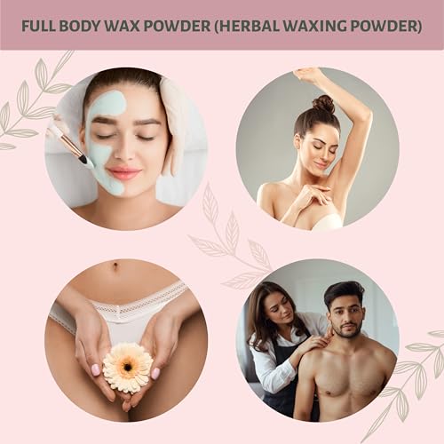 Image of Amrutam Life Natural Herbal Wax Powder For Women & Men | Full Body Hair Removal | Painless & Quick Solution For Hair Removal | Rose Flavour | No Irritation, No Skin Rashes & No Side effects - 100 gm