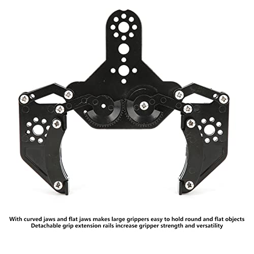 Hilitand Robot Gripper Claw Kit, Industrial Gripper Set Curved and Flat Detachable Rails 85mm Opening2