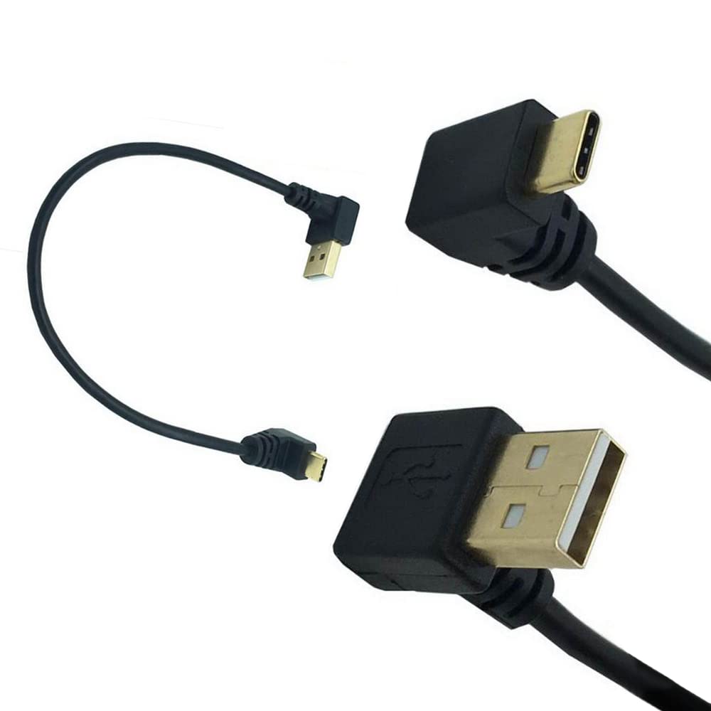 Amazon | USB Type C ケーブル USB-C 3.1 90度オス - USB-A 2.0 90度上