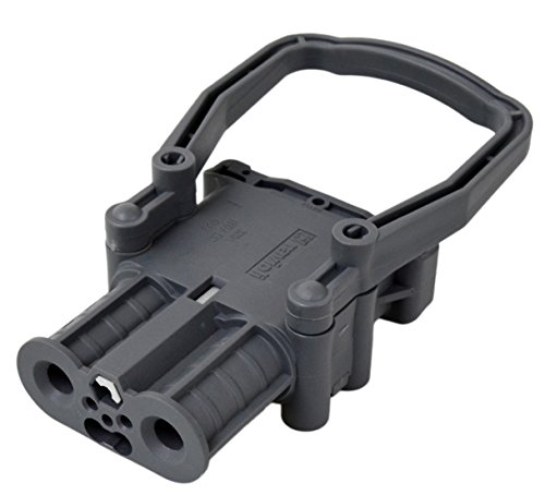 Intratec Batterieladestecker Dose mit Handgriff – Batterie-Stecker für Gabelstabler, Kehrmaschinen etc., DC-Steckverbinder 80 A, max. Betriebsspannung: 150 VDC, 2 Hauptkontakte