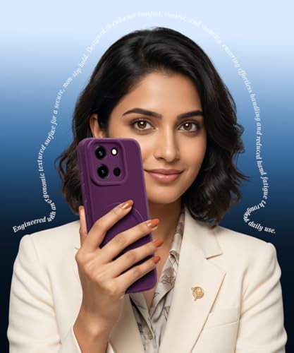 Image of WOW IMAGINE Back Case Cover for 1+ OnePlus Nord 6 5G | Soft Matte Silicone Case| Slim Fit & Shockproof | Camera Protection Bumper Cover (Purple)