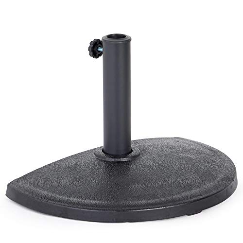 VonHaus Half Parasol 9kg Base - Against The Wall, Half Umbrella Base - Balcony/Decking/Garden/Outdoor Balcony Furniture