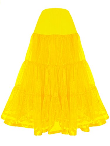 Image of Women's Floor Length Wedding Petticoat Long Underskirt for Formal Dress S-3XL