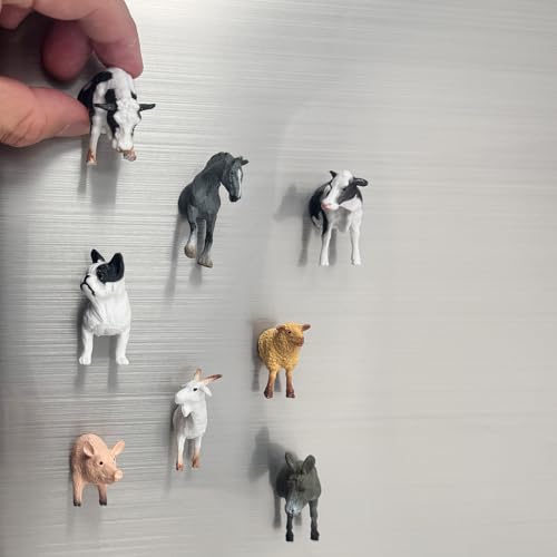 Imanes decorativos animales de granja set de 8 miniatura 2
