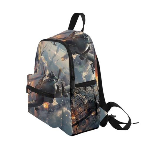 Kids Backpack for Boys Girls Toddler Bags Children Preschool Fighter Jets Kindergarten Small 3-8 Years Old Chest Strap2