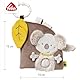 Fehn Fühlbuch Koala - Buggybuch aus Stoff - Babyspielzeug Buch mit Quietsche, Rassel, Raschelpapier und Spiegel - Babybuch mit Befestigungsring - Stoffbuch für Babys und Kleinkinder ab 0+ Monaten