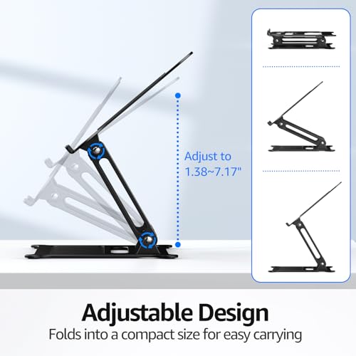 Soporte Ajustable para Laptop Urmust Negro miniatura 2