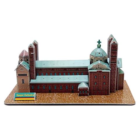 Runsong Creative 3D Puzzle Paper Model Speyer Cathedral DIY Fun & Educational Toys World Great Architecture Series, 37 Pcs Cover