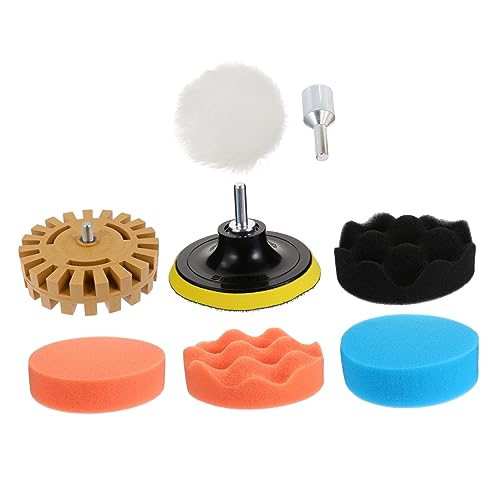 DIYEAH 8pcs Rubber Wheel Sticker Remover Adhesive Remover Rubber Eraser Wheel Sticker Remover Supply Tool Decal Removal Tool Sticker Removal Disk Sponge Random Color