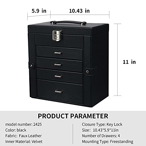 FEIYAN-Organize-Your-Jewelry-in-Style-5-Layer-Leather-jewelry-box-Large-Capacity-Flexible-Partitions-and-Elegant-Design