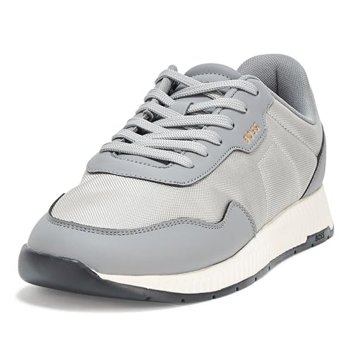 [BOSS] Xj[J[u[c Titanium Nylon Blend Laceup Sneakers Y O[}CN`bvB 30.0 cm