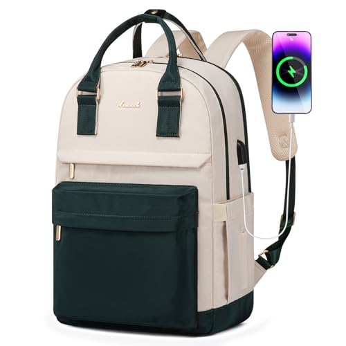 LOVEVOOK Laptop Backpack for Women 15.6 Inch,Cute Backpack Laptop Bag with USB Port,Waterproof Travel Backpack Purse Teacher Nurse Bag Fashion Computer Bag for Work