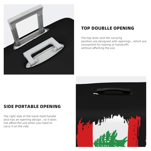 Travel Luggage Cover Vintage Lebanese Flag Fashion Washable Baggage Suitcase Protector Fit For Luggage Medium4