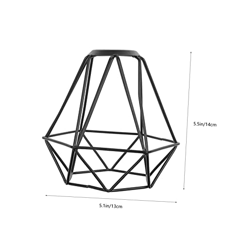 Image of 1pc Lampshade Metal Lamp Shade Vintage Lamp Shade Black Light Fixtures Wall Vintage Light Cage Ceiling Fan Covers Practical To Cover