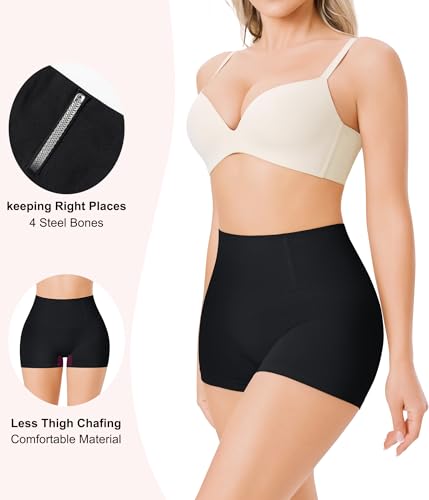 Nebility 2 Piece Slip Shapewear Shorts for Under Dresses Smooth Seamless Shaping Boyshorts Panties3