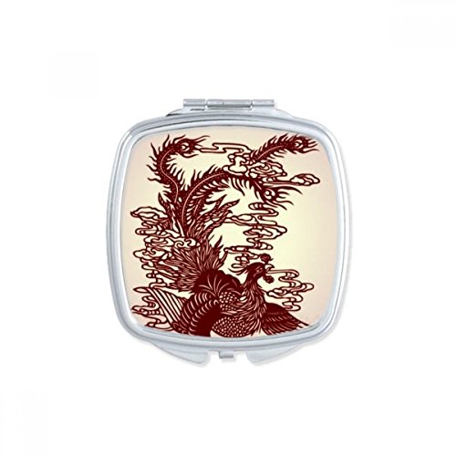 Miroir de main phénix chinois oiseau mignon petit miroir de poche compact - 2