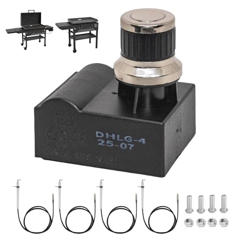 IgnisGlow Igniter Replacement for Blackstone Igniter Replacement 36 Inch Griddle BBQ Igniter Replacement Kit 4 Outlet Electronic Battery Igniter Replacement Kit