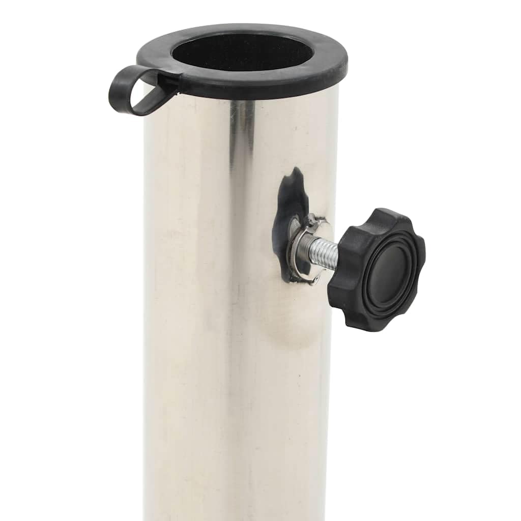 Stojak na parasol przeciwsłoneczny, granit, 20 kg, kwadratowy, czarny, z adapterem do masztów 38/48 mm, antypoślizgowe podkładki, wytrzymały na balkon, taras, do ogrodu, na podwórko, patio