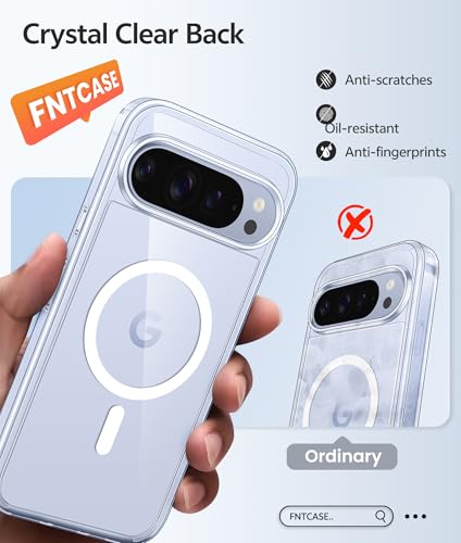 Image of FNTCASE for Google Pixel 10 Pro Case: for Pixel 10 Case [Fit for Magsafe] Anti Yellowing Transparent Clear Cases with [Screen Protector] - Military Grade Shockproof Protective Magnetic Phone Cover