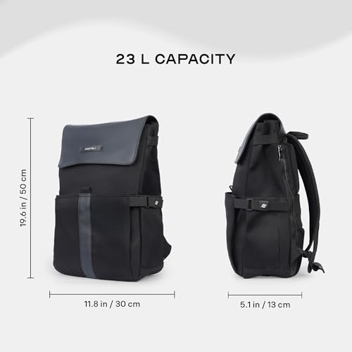 Image of Assembly Kairo 23L Laptop Backpack for Men Women 15.6 Inch Premium PU Leather Office Travel Bag with Tablet Compartment