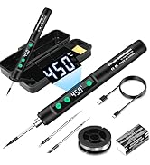 Diymore Cordless Soldering Iron Kit,Soldering Kit 10 S Fast Heating 3 Precision Soldering Tips fo...
