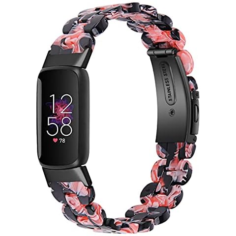 TopTen Correa de reloj compatible con Fitbit Luxe Strap de resina Cover