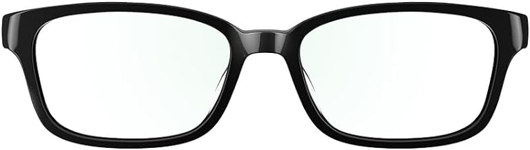 Amazon Echo Frames, an Alexa device (newest model), Smart glasses with Alexa, Rectangle frames in Classic Black with blue light filtering lenses