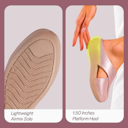 Image of FAUSTO Women Criss Cross Strap Design Perforated Slip On Shoes | Back Open Casual Shoes for Office, Outdoor, Party