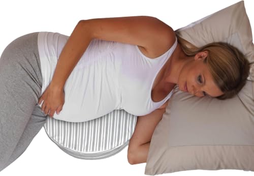 Image of Boppy Wedge Pregnancy Pillow - Compact Support Wedge Maternity Pillow for Back, Knees, Pelvic Floor at Home, Office & Travel with Washable Knit Cover - Gray Modern Stripe (Pack of 6)