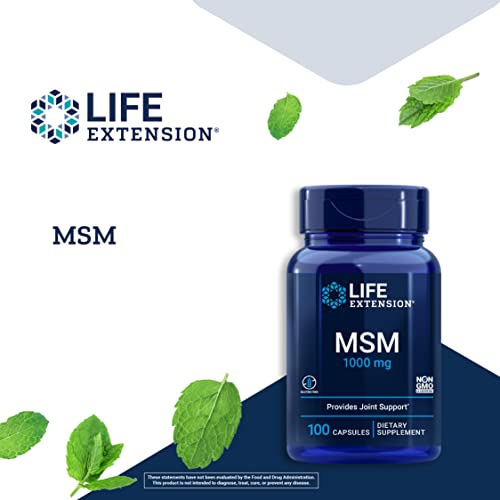 Life Extension Msm 1000 Mg - Joint Health Supplement For Adults - Support Muscle, Joints, Knee And Cartilage Health For Mobility, Strength, Relief - Gluten-Free, Non-Gmo - 100 Capsules #TOP3