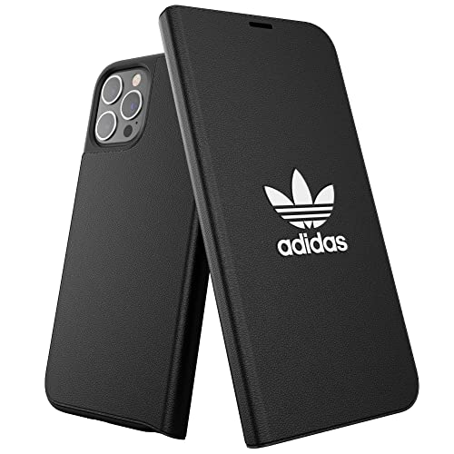 adidas Handyhülle Entwickelt für iPhone 12 Pro Max Hülle, 6.7 Zoll, Booklet Fallgeprüfte Hüllen, stoßfeste erhöhte Kanten, Original Schutzhülle, Schwarz